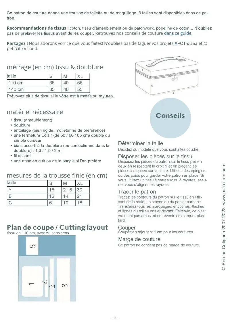 Patron trousse de toilette Troiana – 3 tailles – Image 3