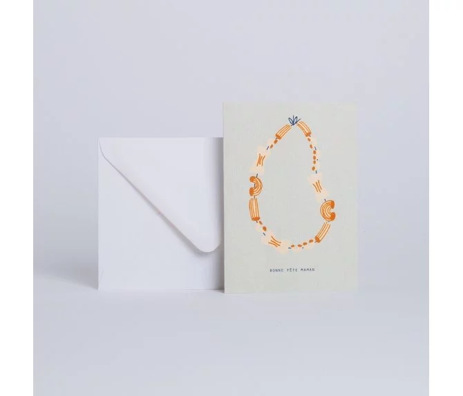 Carte collier Bonne Fête Maman