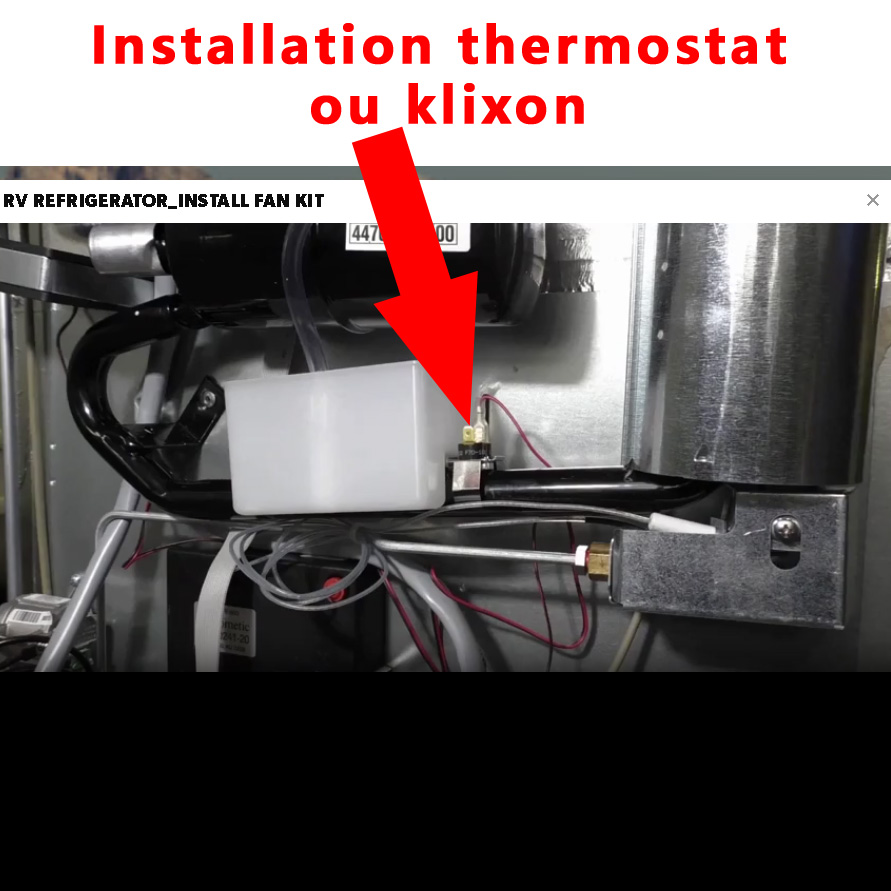 Thermostat ou klixon pour ventilateur supplémentaire de l’agregat Dometic des réfrigerateurs à absorption – Image 7