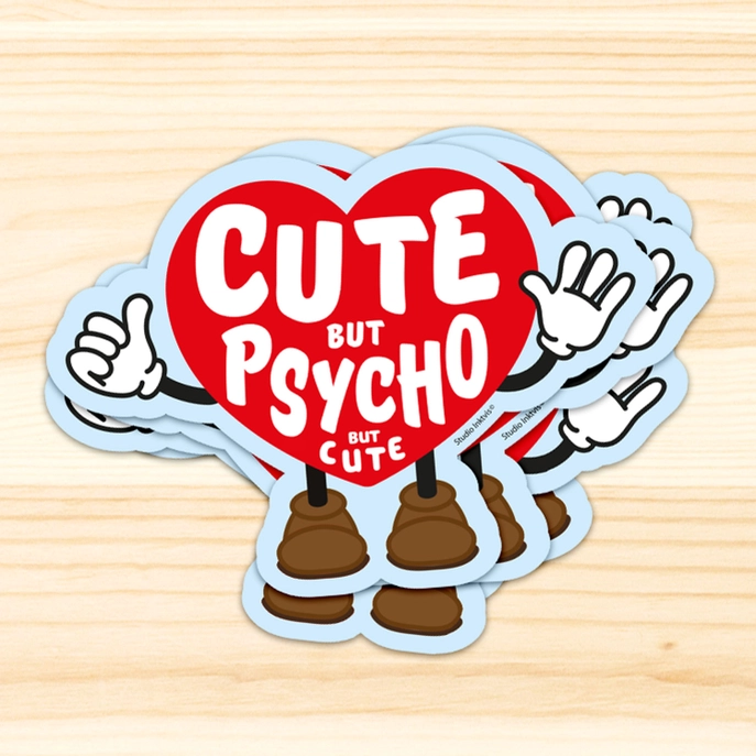 Sticker Cute But Psycho – Image 3