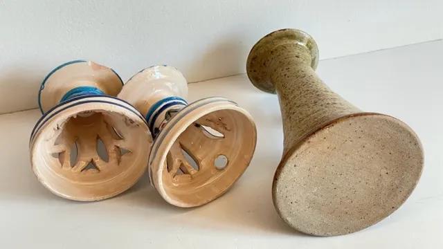 3 BOUGEOIRS Céramique Artisanat VINTAGE – Image 3